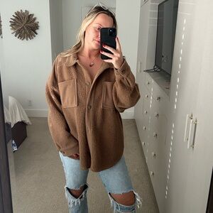 American Eagle Sherpa button down